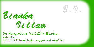 bianka villam business card
